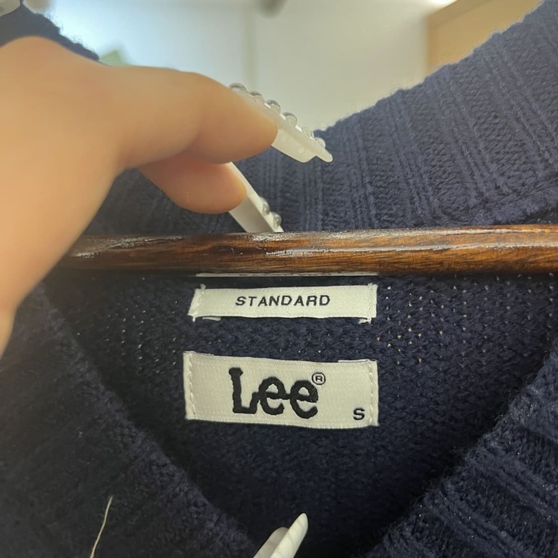 LEE 리 올드스쿨 레트로 빈티지 스몰로고 니트 조끼 S C10785 상품이미지5