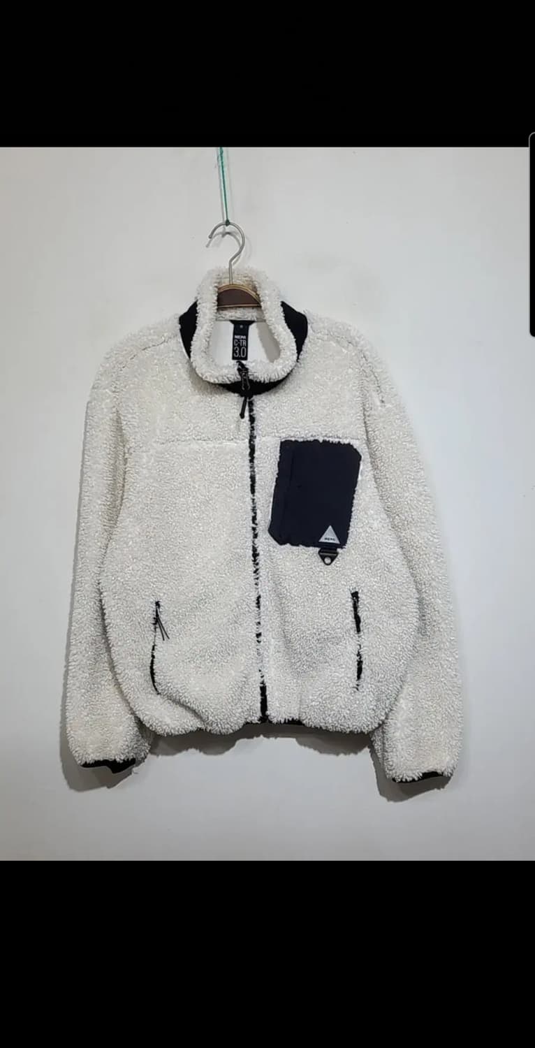 (100) 네파 플리스 점퍼 화이트 뽀글이 후리스 자켓  상품이미지1
