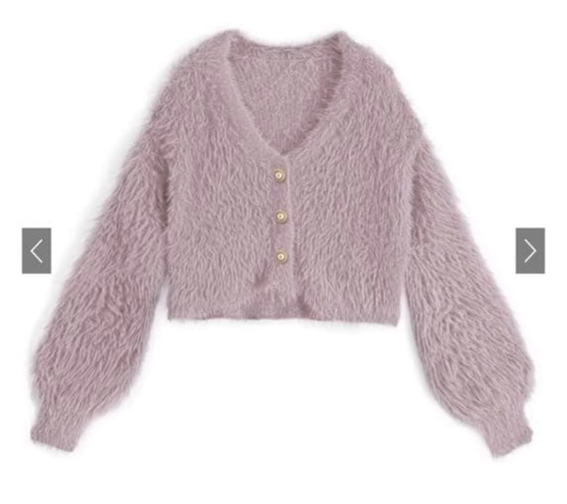 grl 그레일 크롭 비쥬 샤기 니트 가디건 /스나계 양산형 양지뢰 상품이미지3