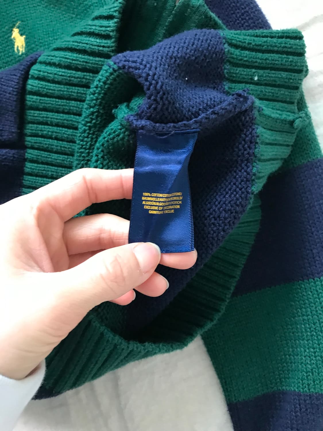 폴로 랄프로렌 포니로고 스트라이프 니트 집업 상품이미지8