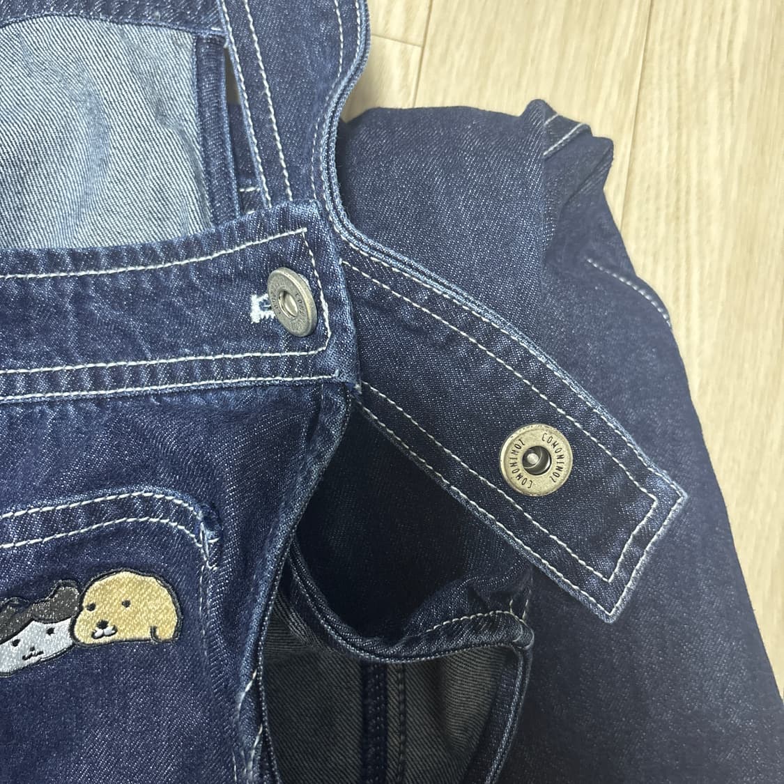 [새상품] 꼬모니노즈 데님 멜빵 수북즈 원피스 상품이미지7