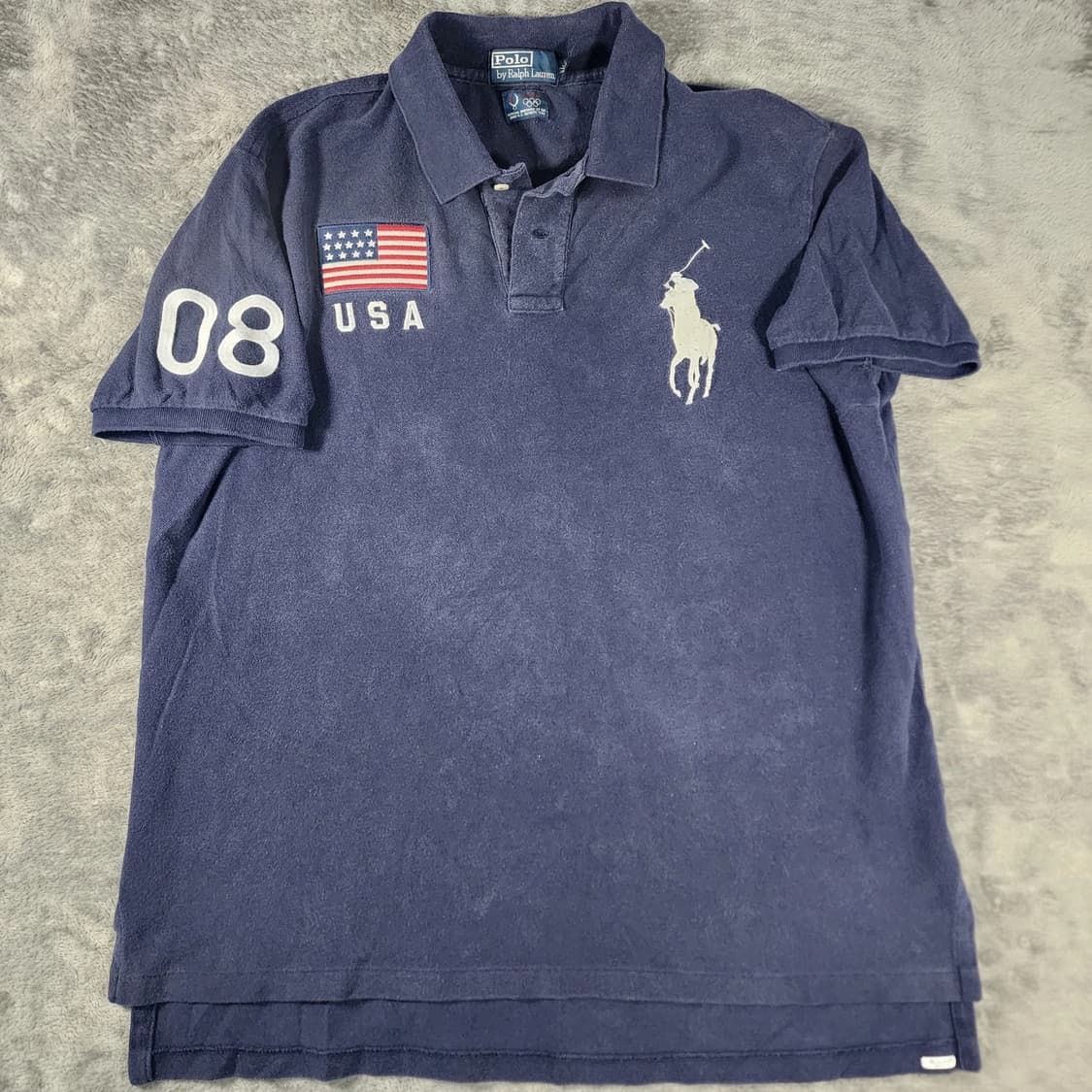 폴로 랄프로렌 USA 국대 빅포니 카라티 네이비 상품이미지1