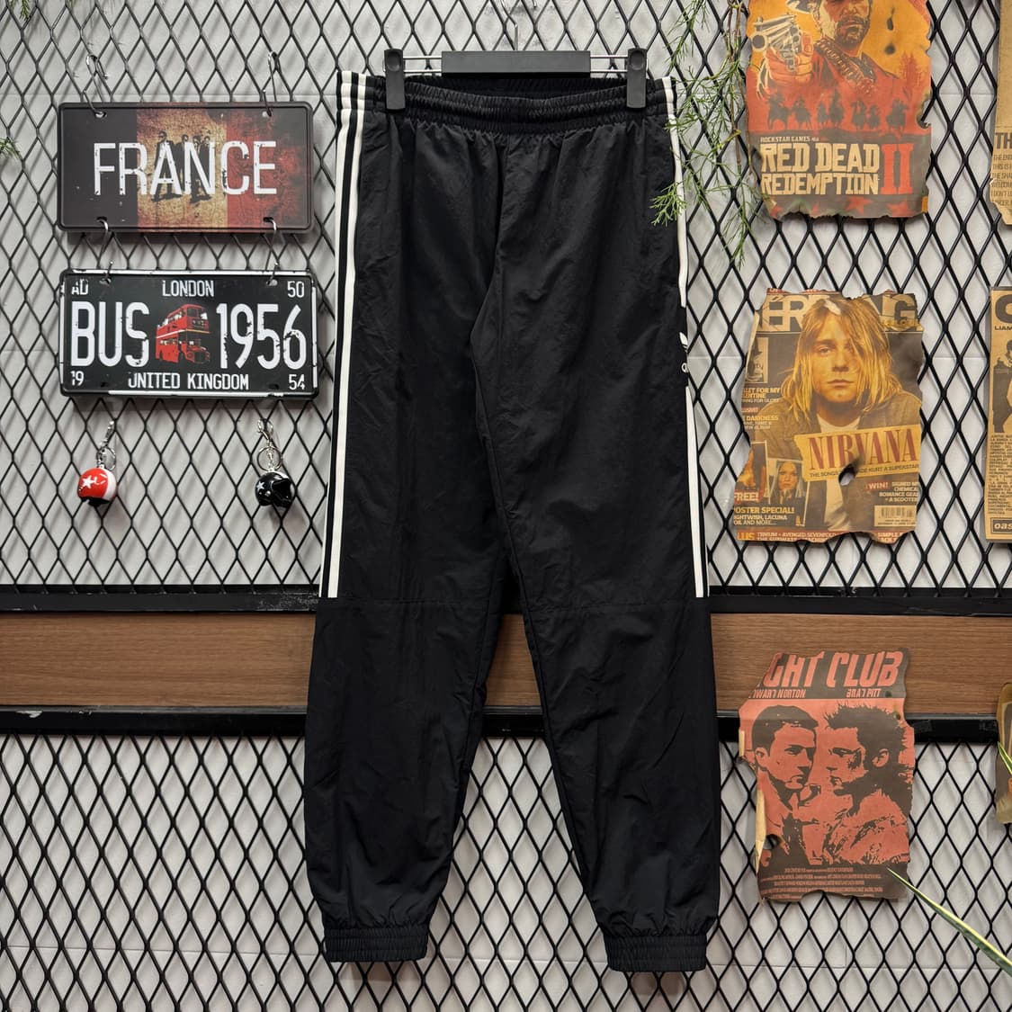 00s 아디다스 트레이닝 트랙 팬츠 사이드 로고 포인트 블랙 상품이미지1