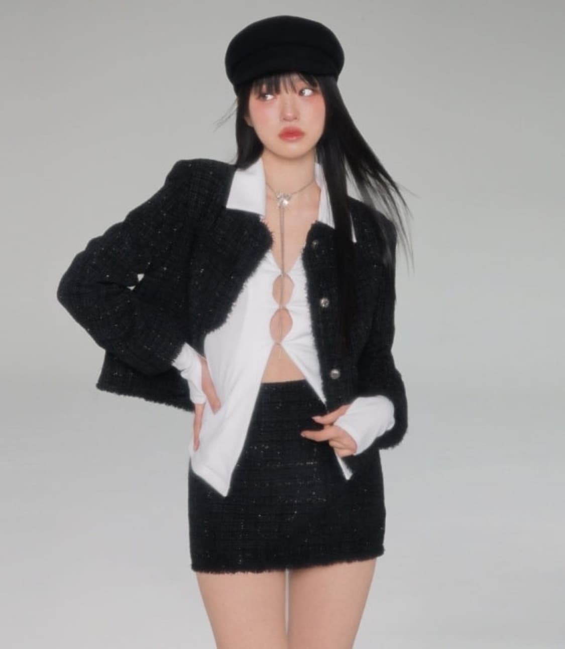 뉴얼린 트위드 자켓 상품이미지2