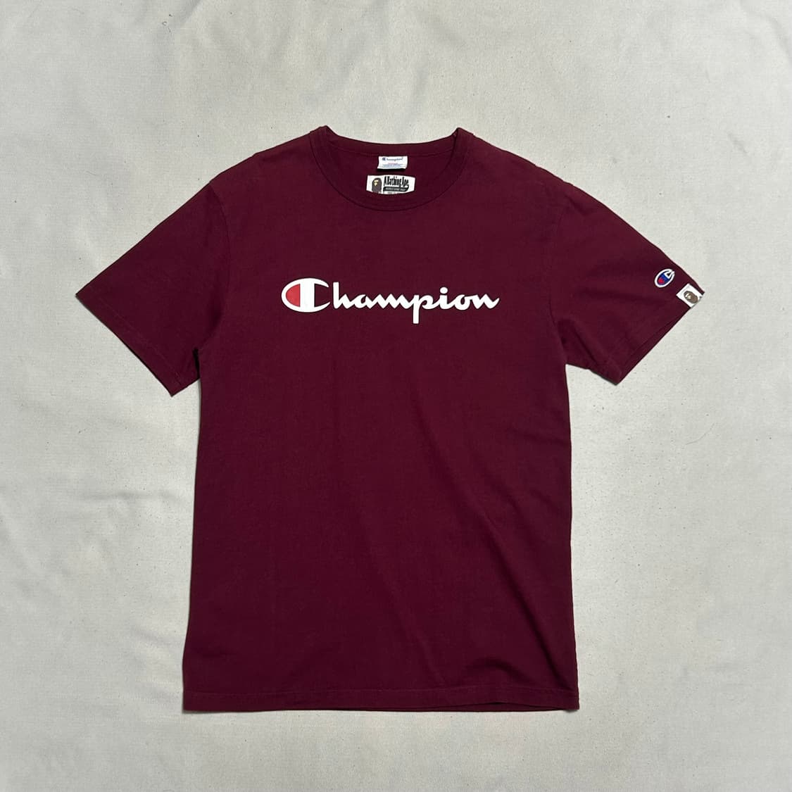 M 베이프 x 챔피온 콜라보 빅로고 반팔티 상품이미지2