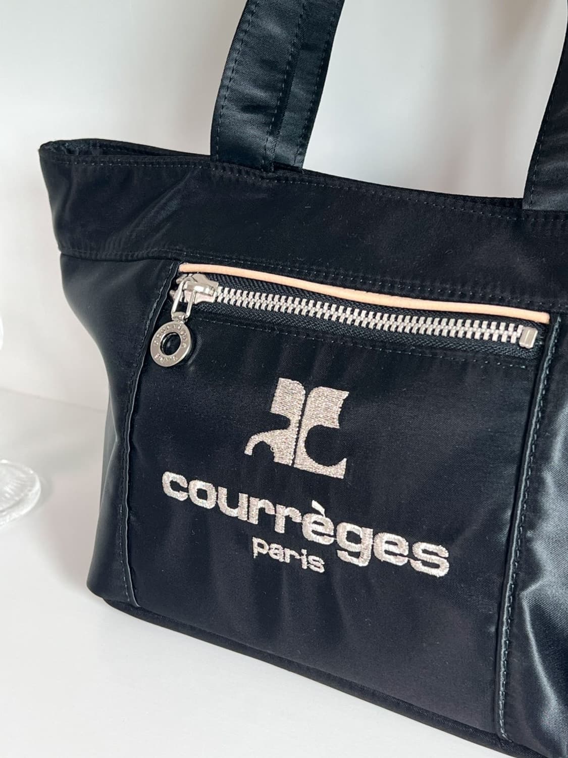 courreges / 꾸레쥬 블랙 레터링 포코노 토트백 상품이미지6