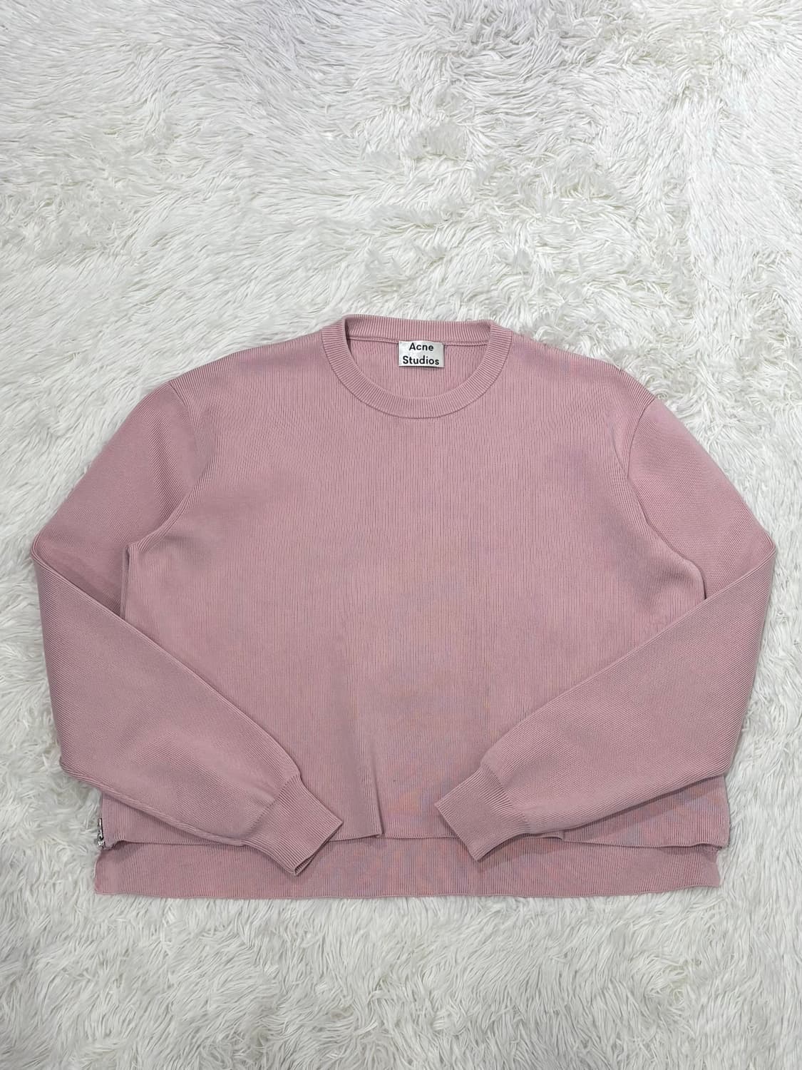 아크네스튜디오 뮤트핑크 사이드지퍼 니트 상품이미지3