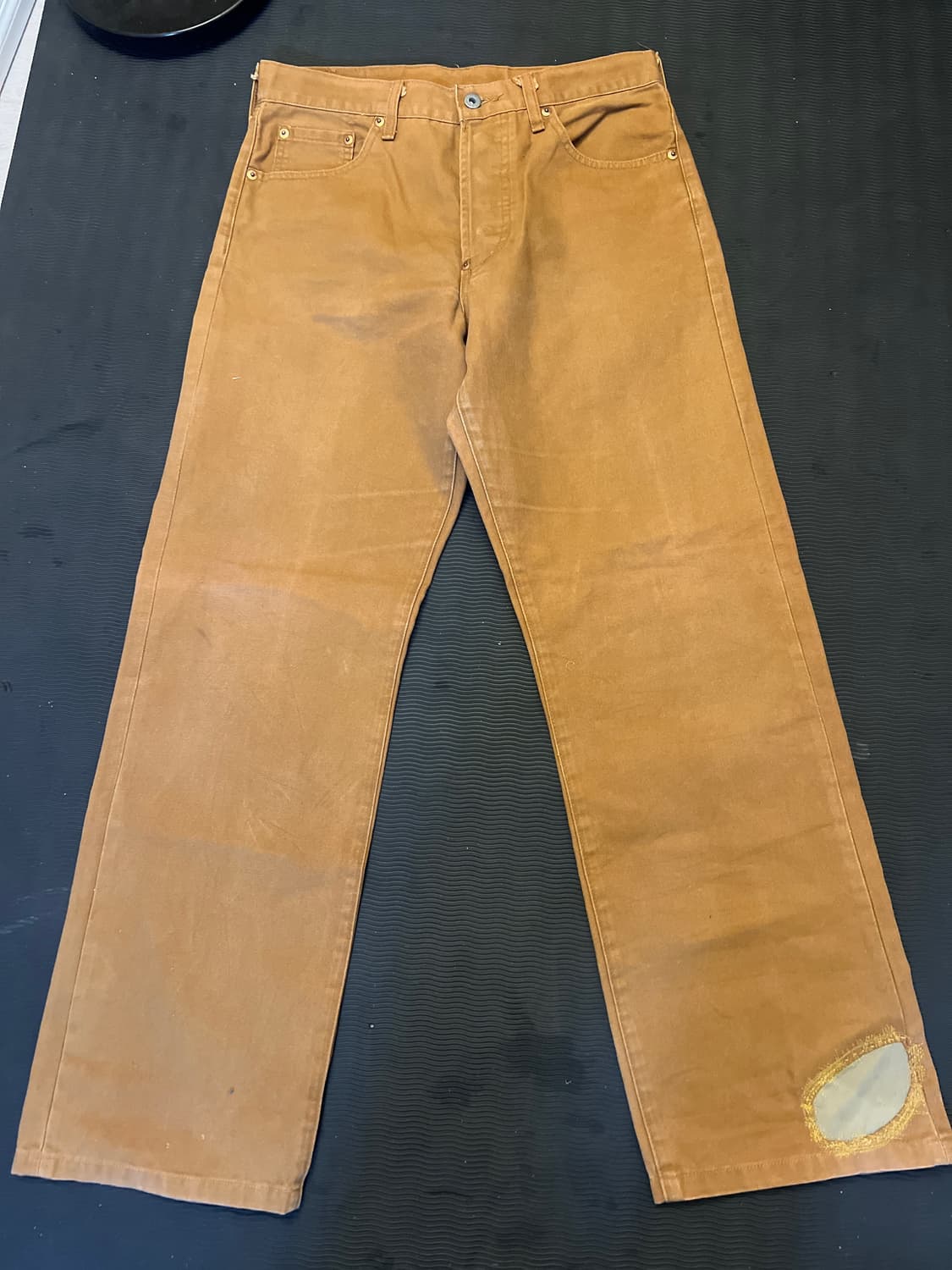 90s LVC 일본 704 신치백 워크팬츠 덕캔버스 복각 허리단면 40 상품이미지1