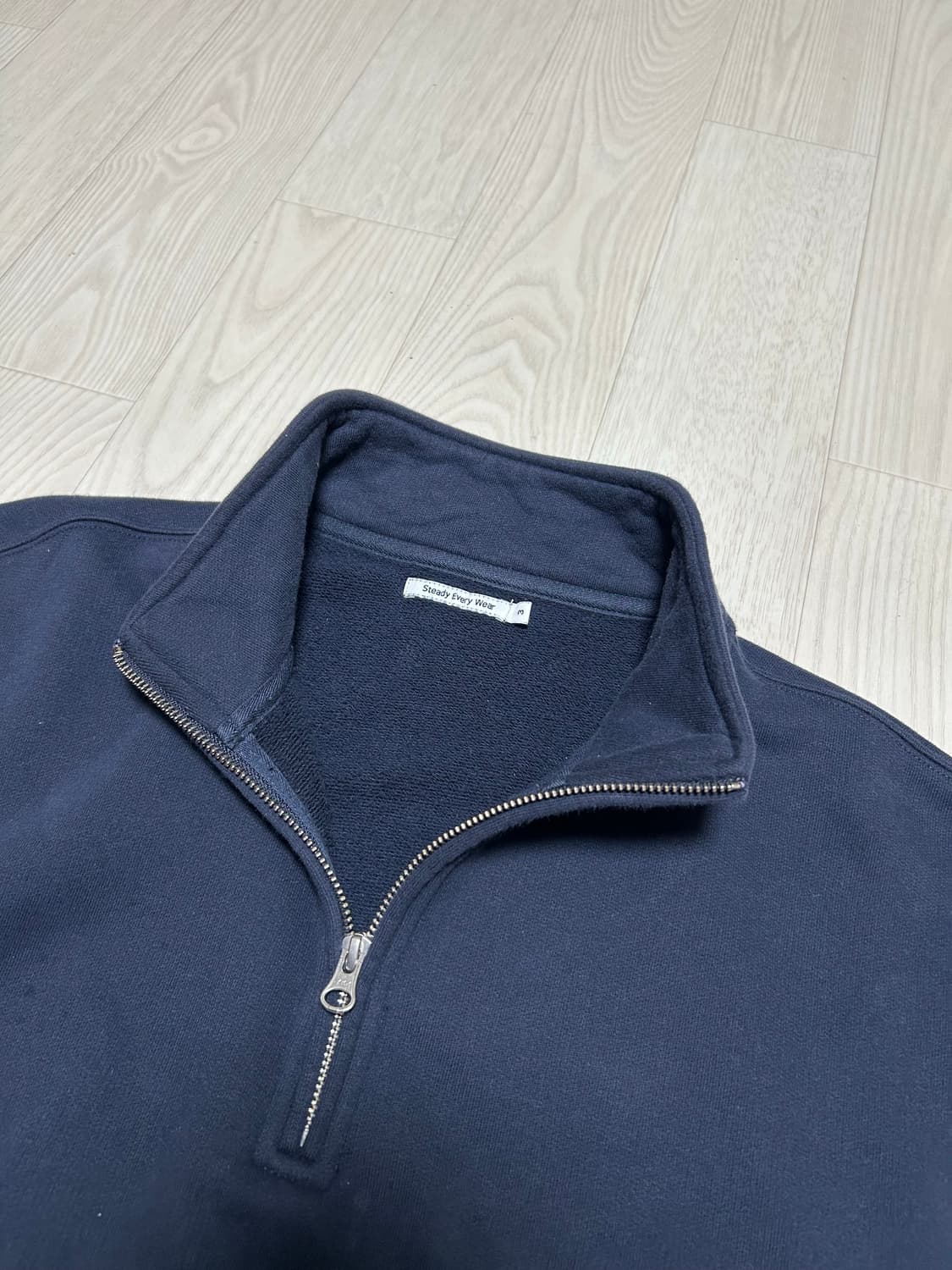 [3] 스테디에브리웨어 릴렉스드 하프집업 스웻셔츠 네이비 상품이미지3