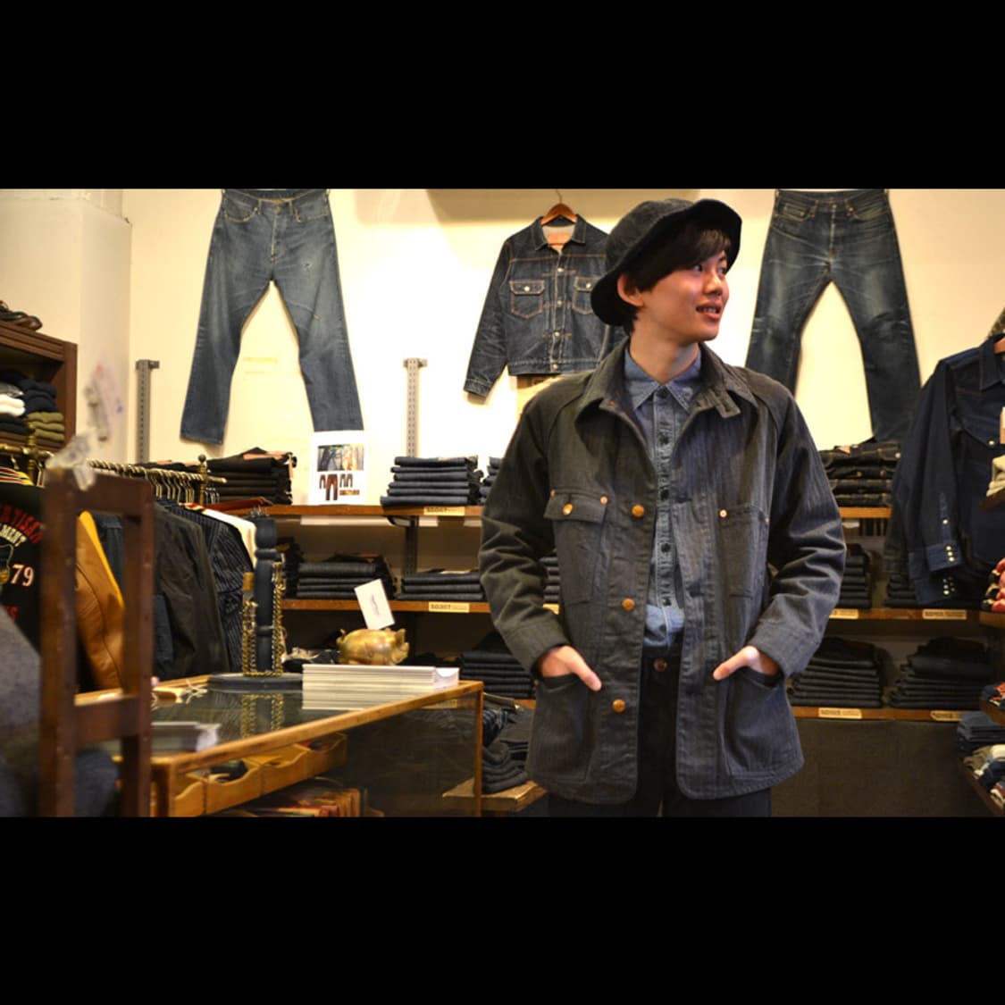 스튜디오다치산 4431 40사이즈 미스터 레일로드 헤링본 데님자켓 상품이미지2