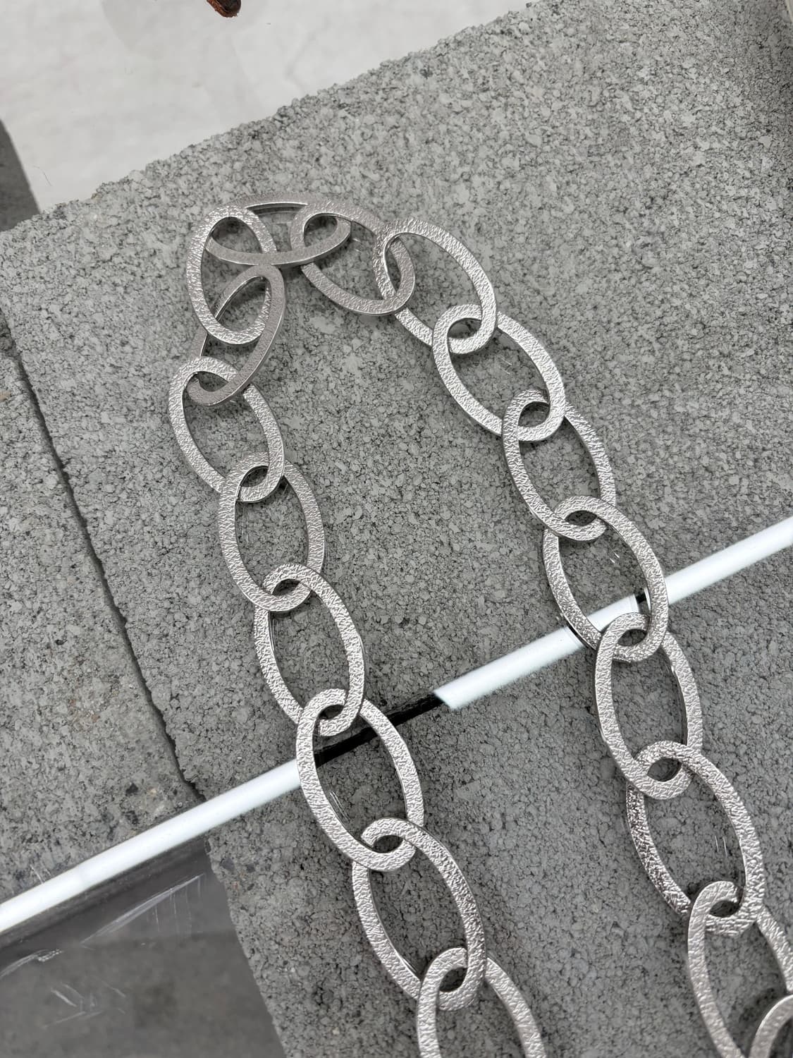 돌체앤가바나 써클 레이어드 실버 목걸이 상품이미지4