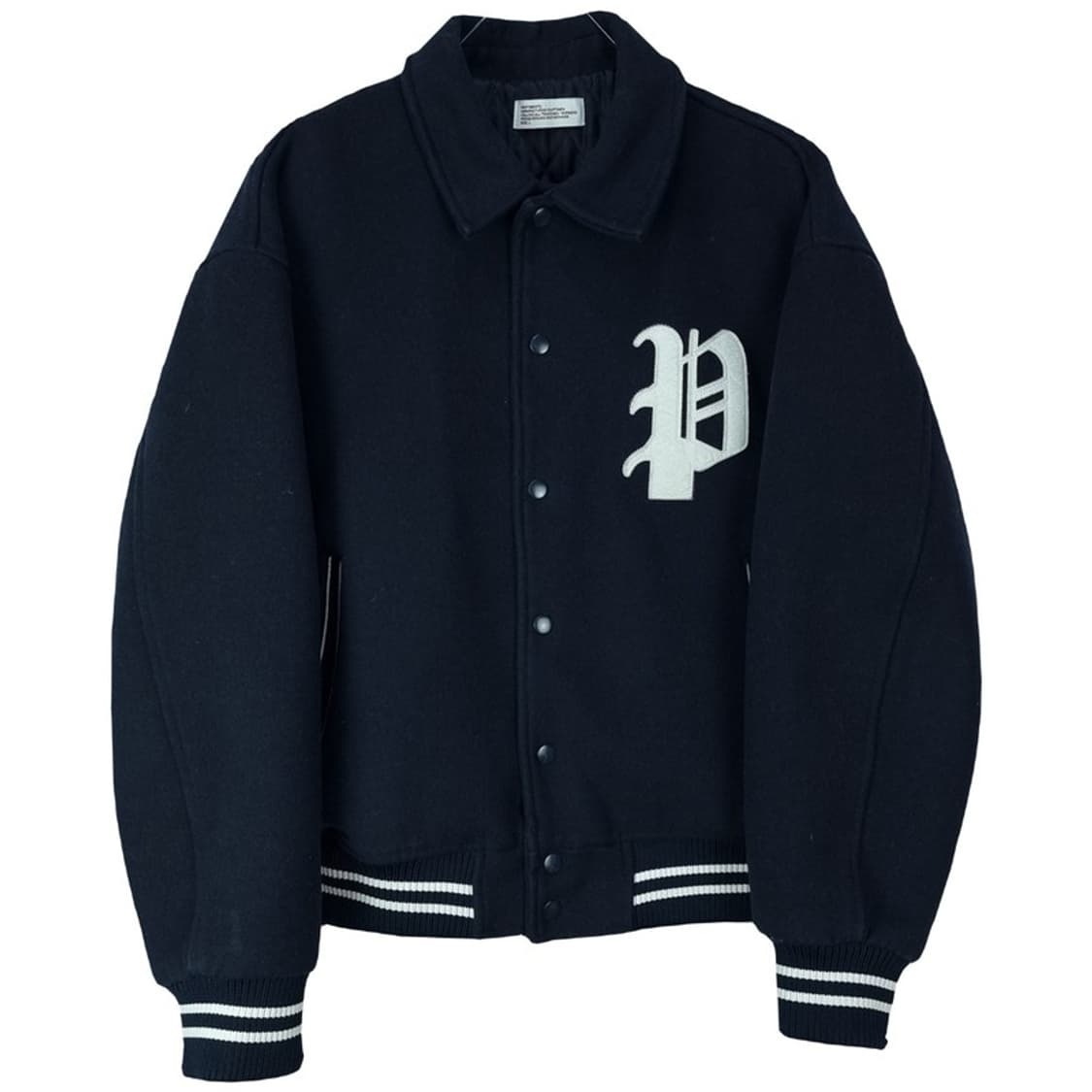 [파르티멘토] 오버핏 모직 바시티 자켓 네이비 M17934 상품이미지2