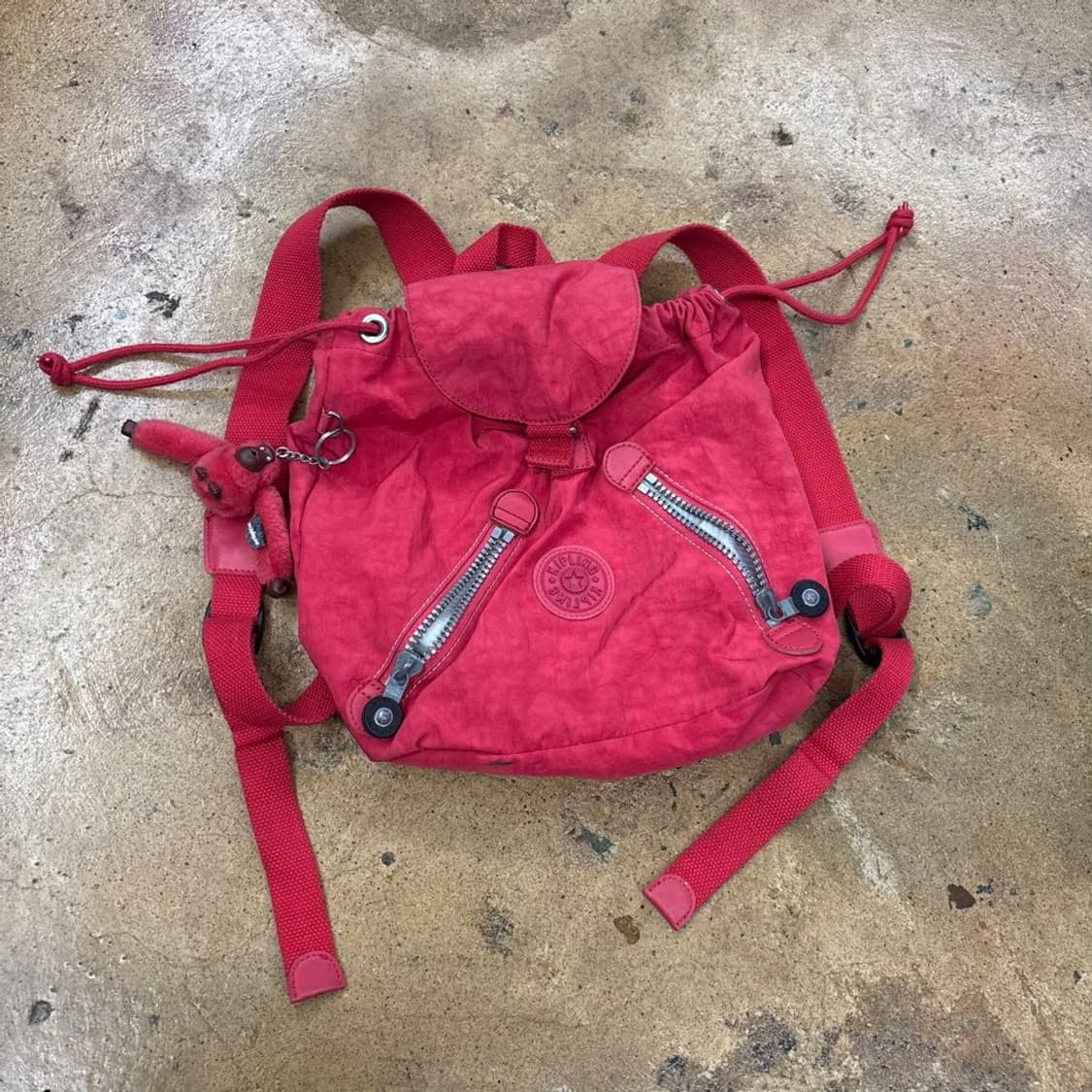 키플링 레드 핑크 복조리 백팩 가방  상품이미지2