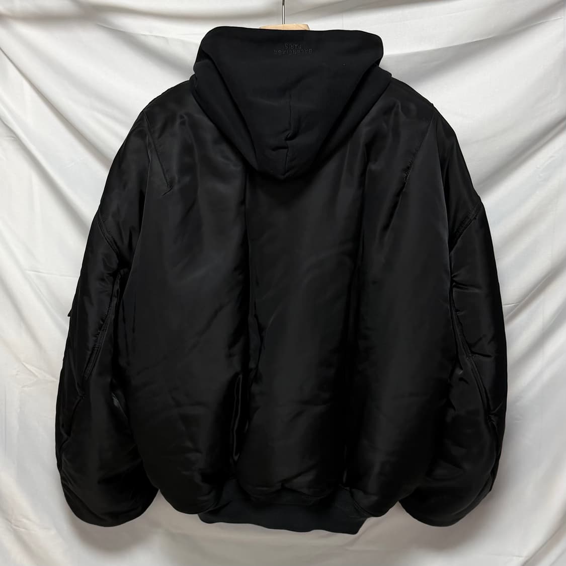 [S+급/1] 발렌시아가 파리 올인 오버사이즈 봄버 자켓 블랙 상품이미지4