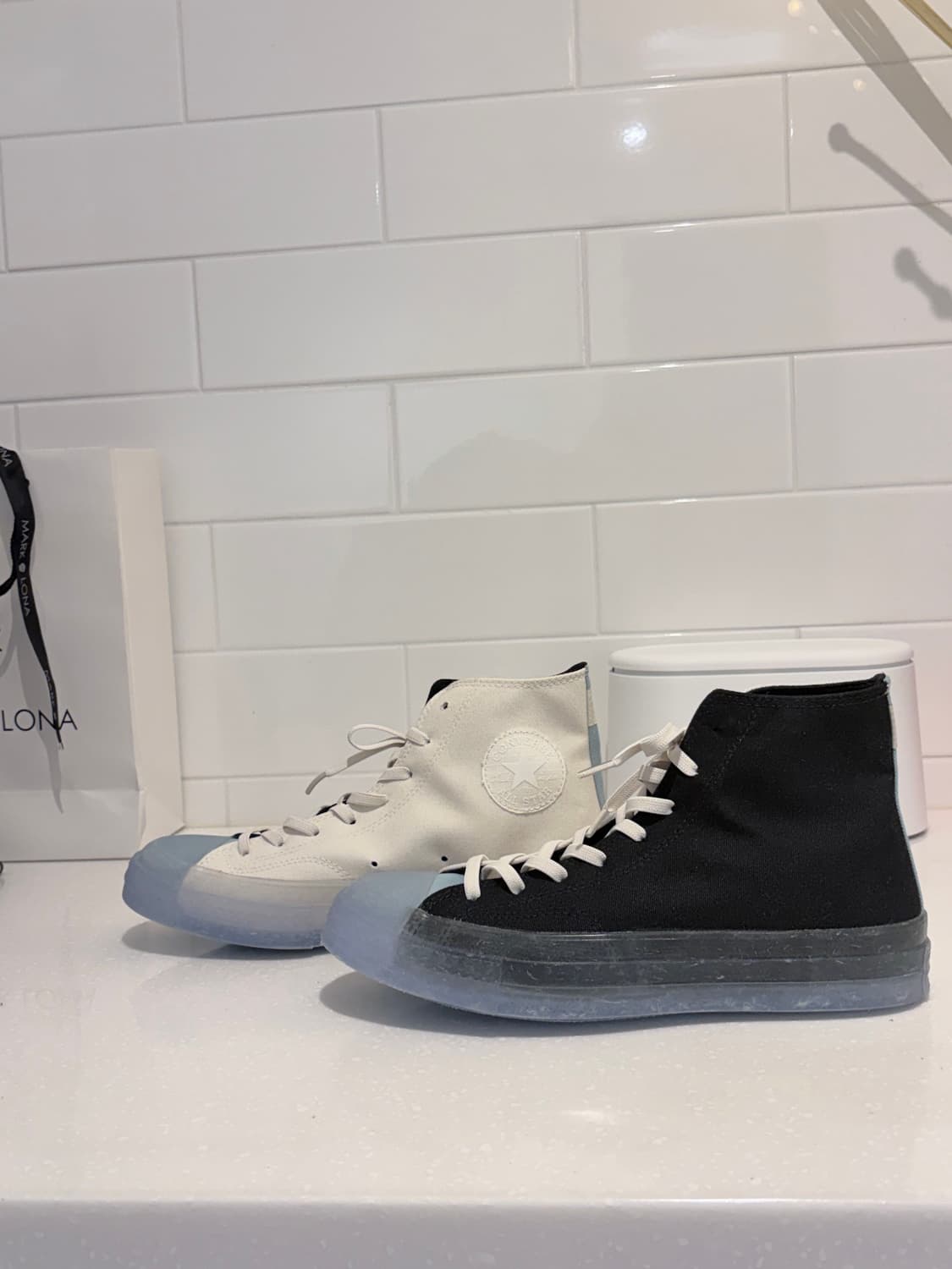 컨버스 척 70 하이 블랙/화이트 260 미착용 상품이미지3