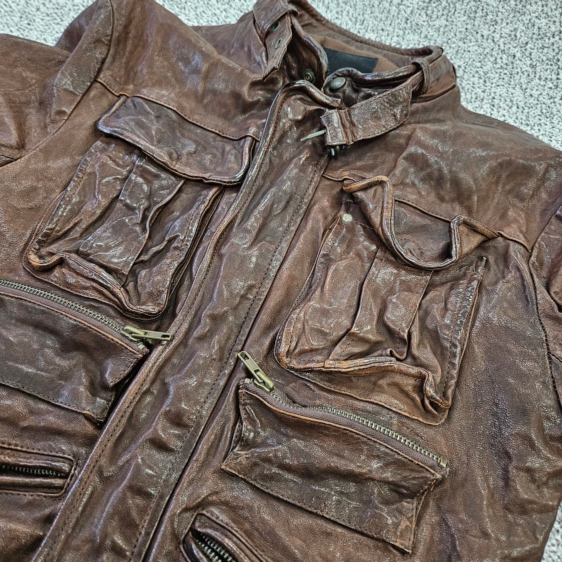 [100] 코데즈컴바인 브라운 양가죽 자켓 0102YH1 상품이미지6