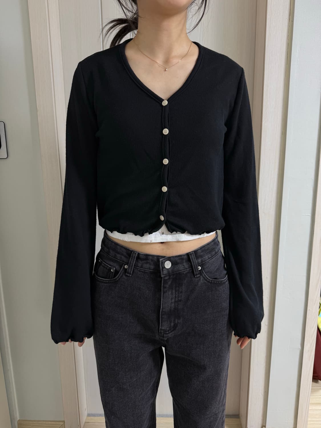 미니포에 키치 소피아 가디건🐰🖤 상품이미지2