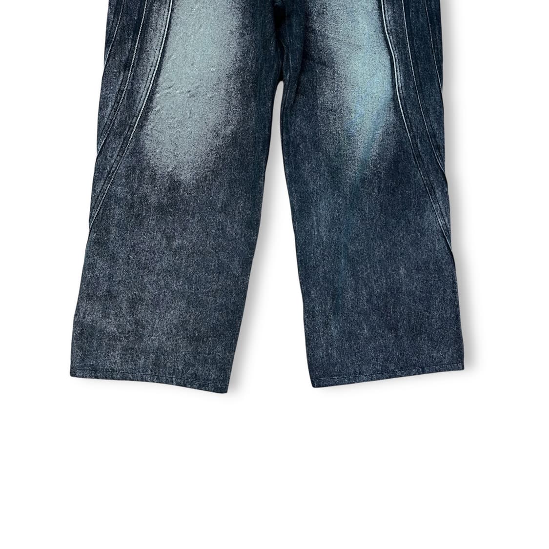 인템포무드 절게 와이드 데님 팬츠 상품이미지3