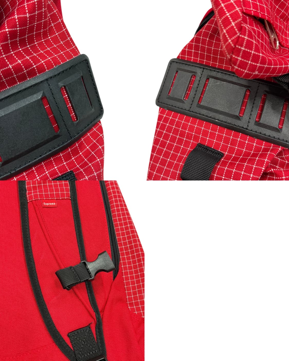 09FW 슈프림 드로우스트링 복조리 백팩 가방 체크 레드 상품이미지9