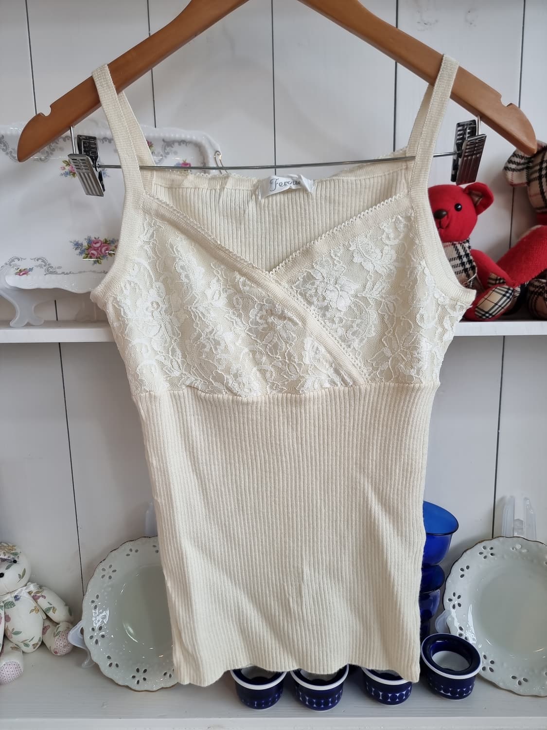 크롭 가디건+나시 세트 상품이미지5