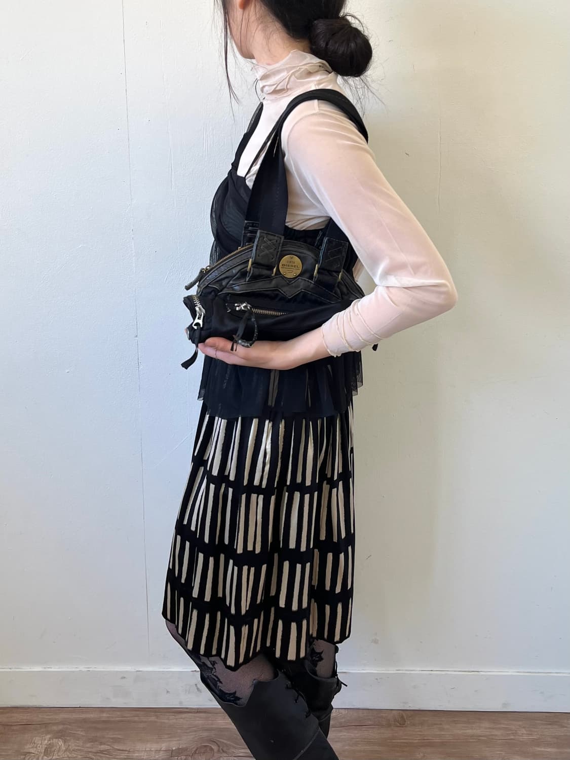 00’s Diesel y2k 레더 숄더백 상품이미지9