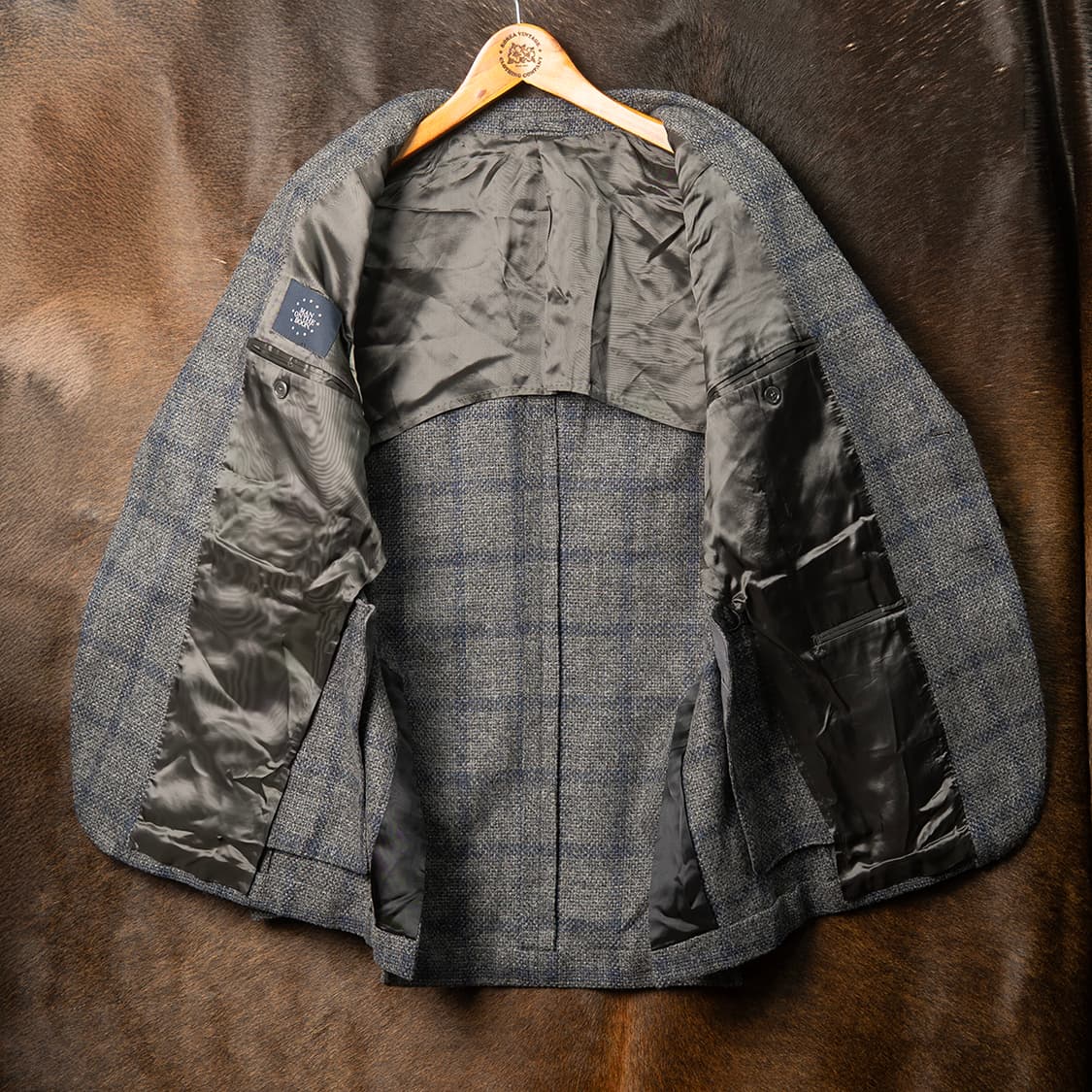 [52] 맨온더분 윈도우페인 체크 블레이져 그레이  상품이미지10