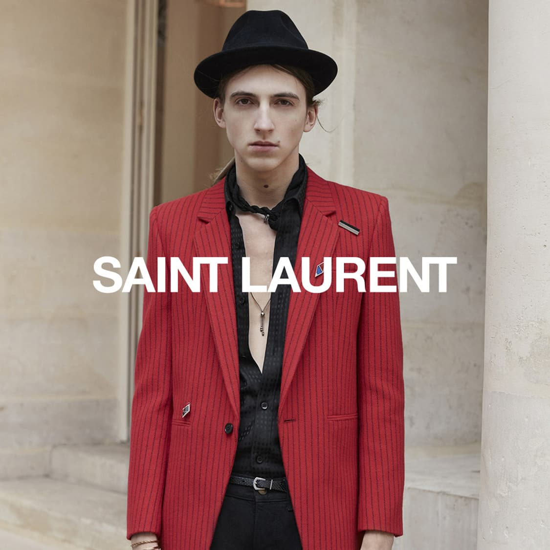 [BTS 진님 착용] 생로랑 21AW 레드 스트라이프 자켓 상품이미지2
