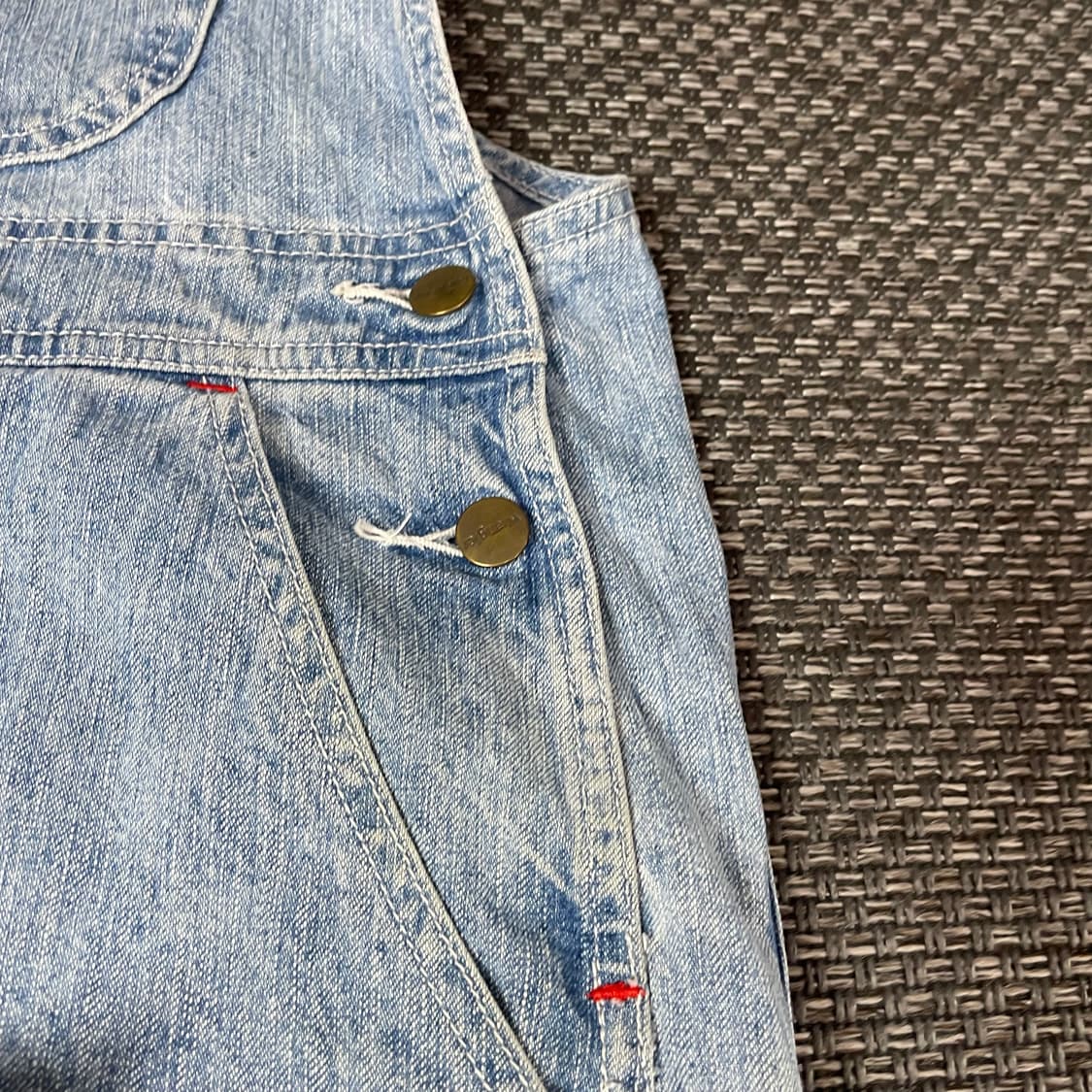 (32) 랭글러 연청 데님 롱 멜빵 팬츠 상품이미지7