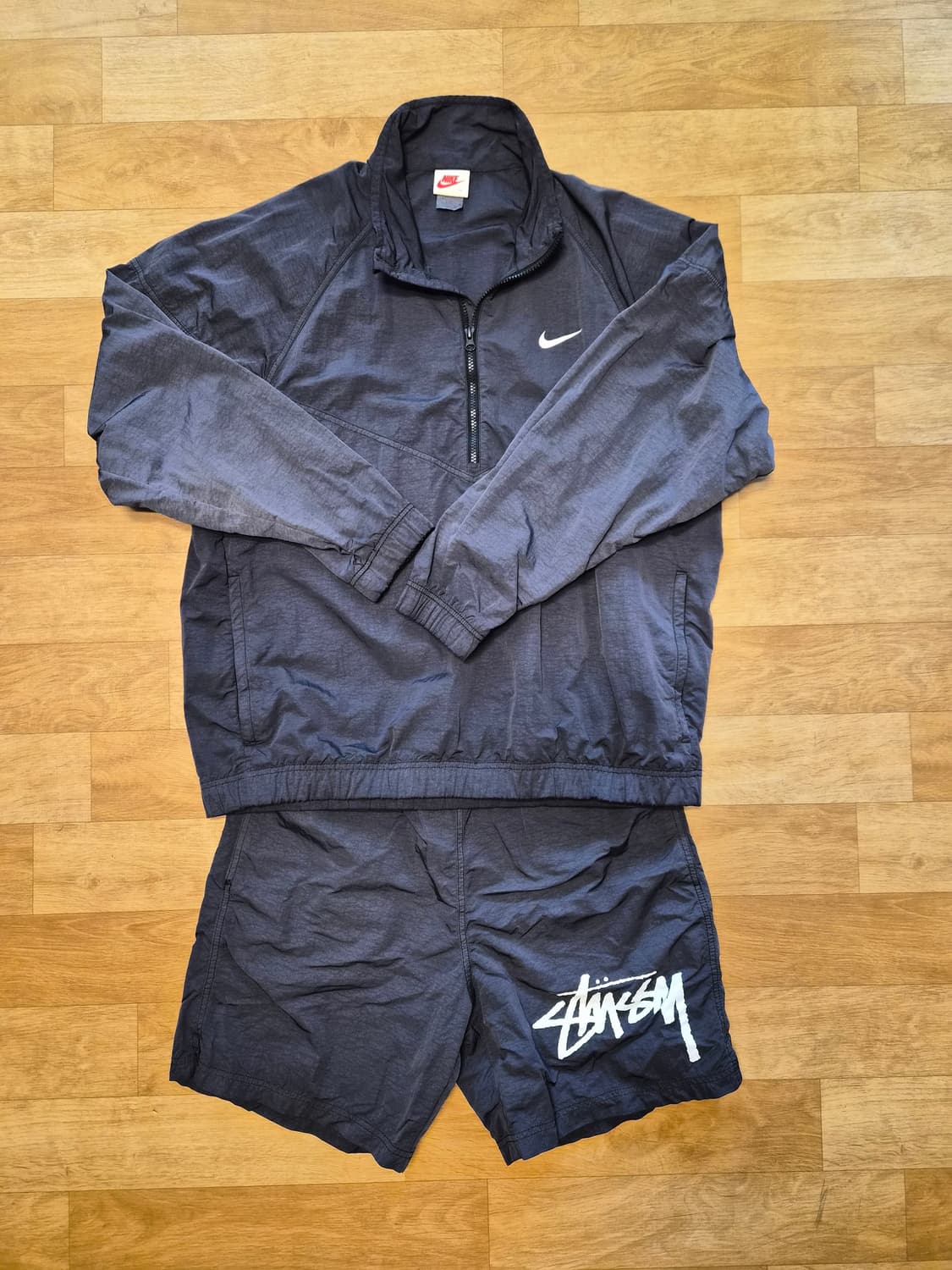 나이키 스투시 콜라보 누아르 바람막이 셋업 M 상품이미지1