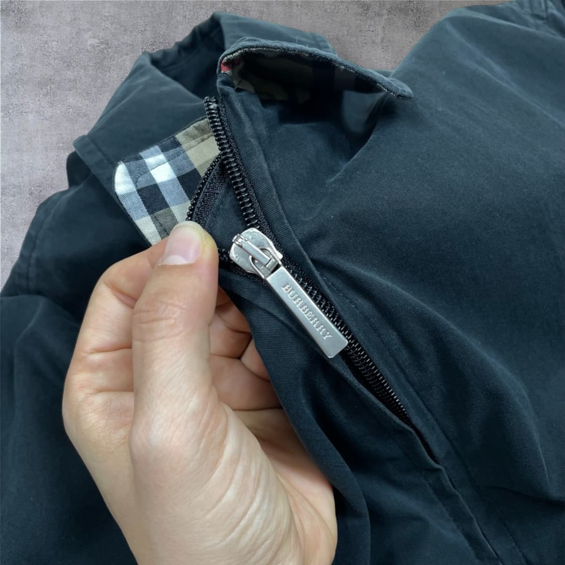 버버리 Burberry 블랙 노바체크 퀼팅 안감 블루종 자켓 M 상품이미지7