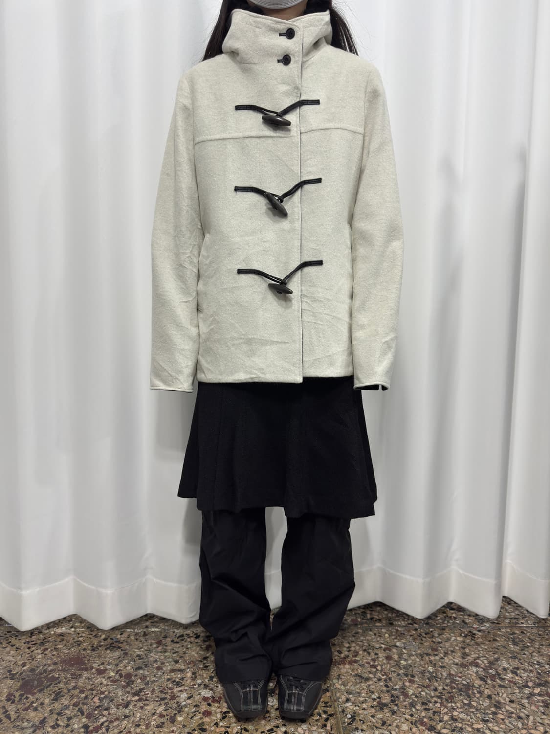 kiyoko takase white hood duffle coat 상품이미지2
