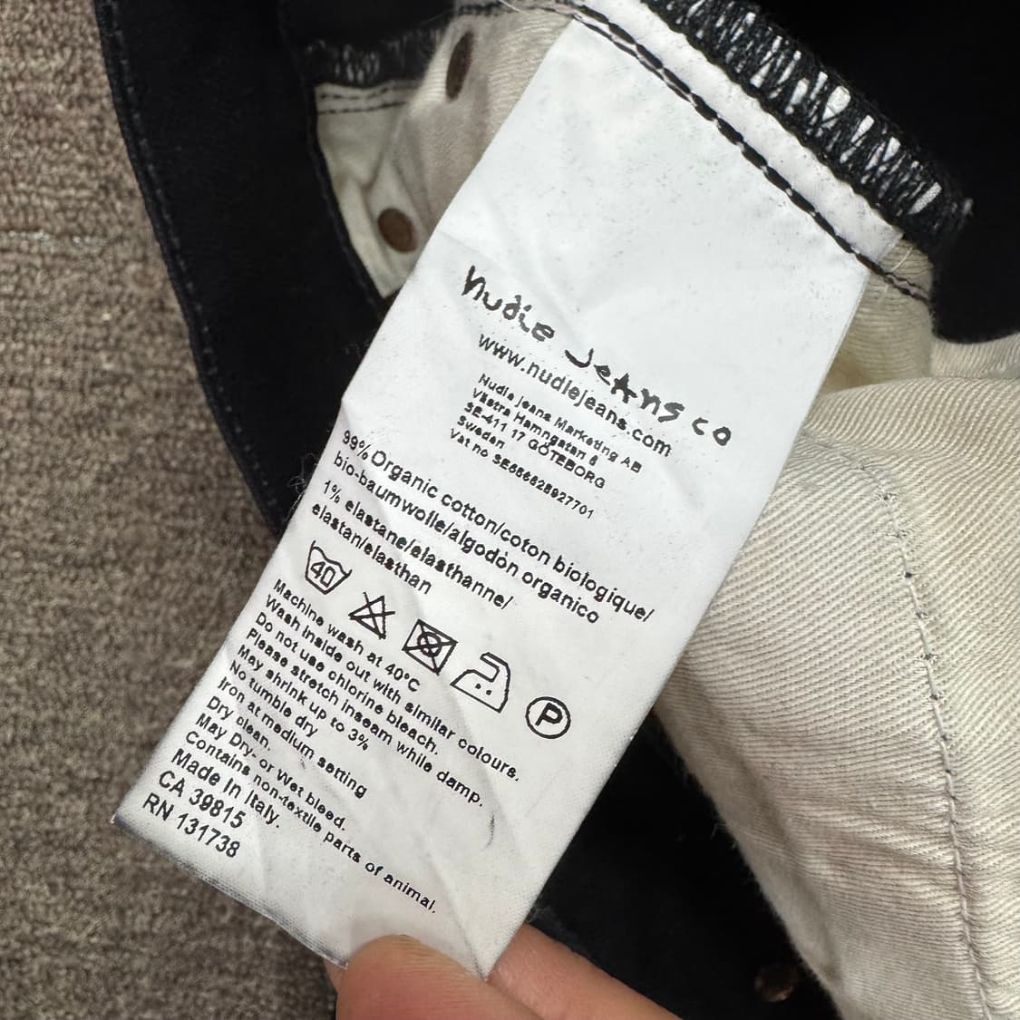 누디진 Lean Dean 슬림 블랙진 (28)   상품이미지6