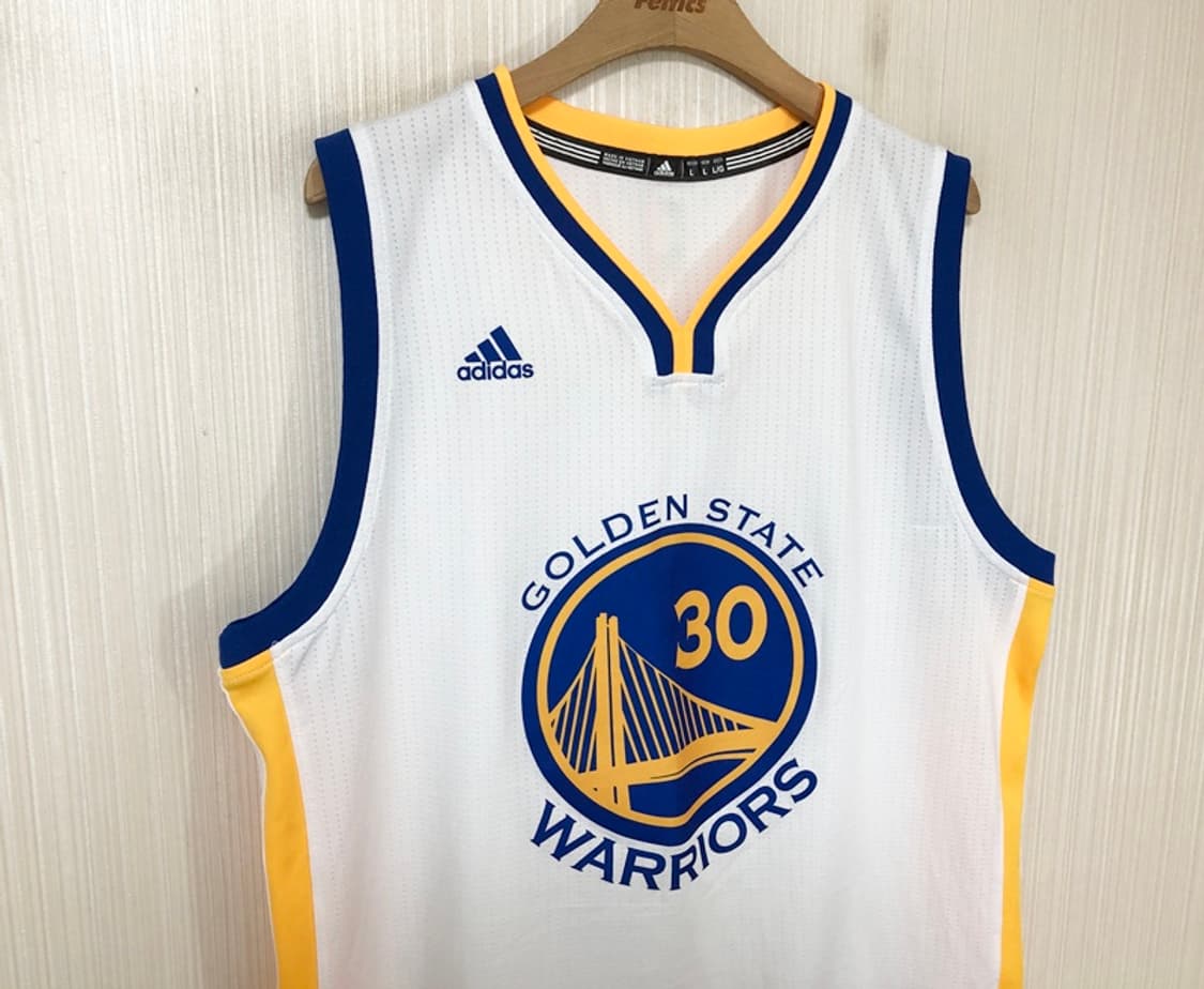 NBA 아디다스 골든스테이트워리어스 스윙맨유니폼 L #30 커리 상품이미지5