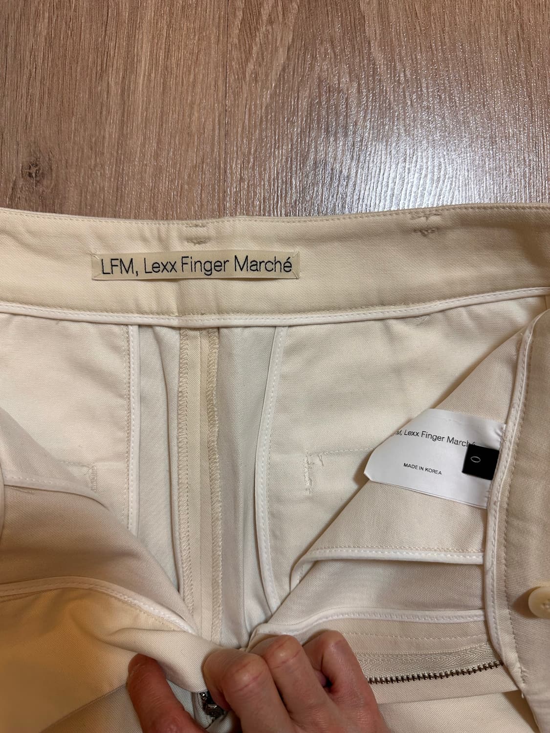 LFM cotton straight trousers / ivory 상품이미지3
