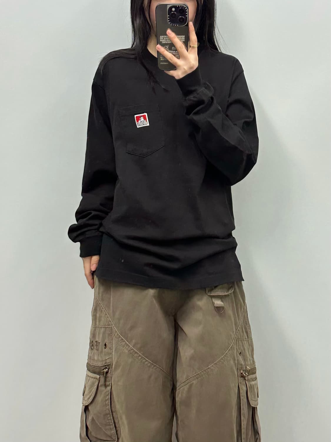 벤데이비스 블랙 롱 슬리브 긴팔티 상품이미지1