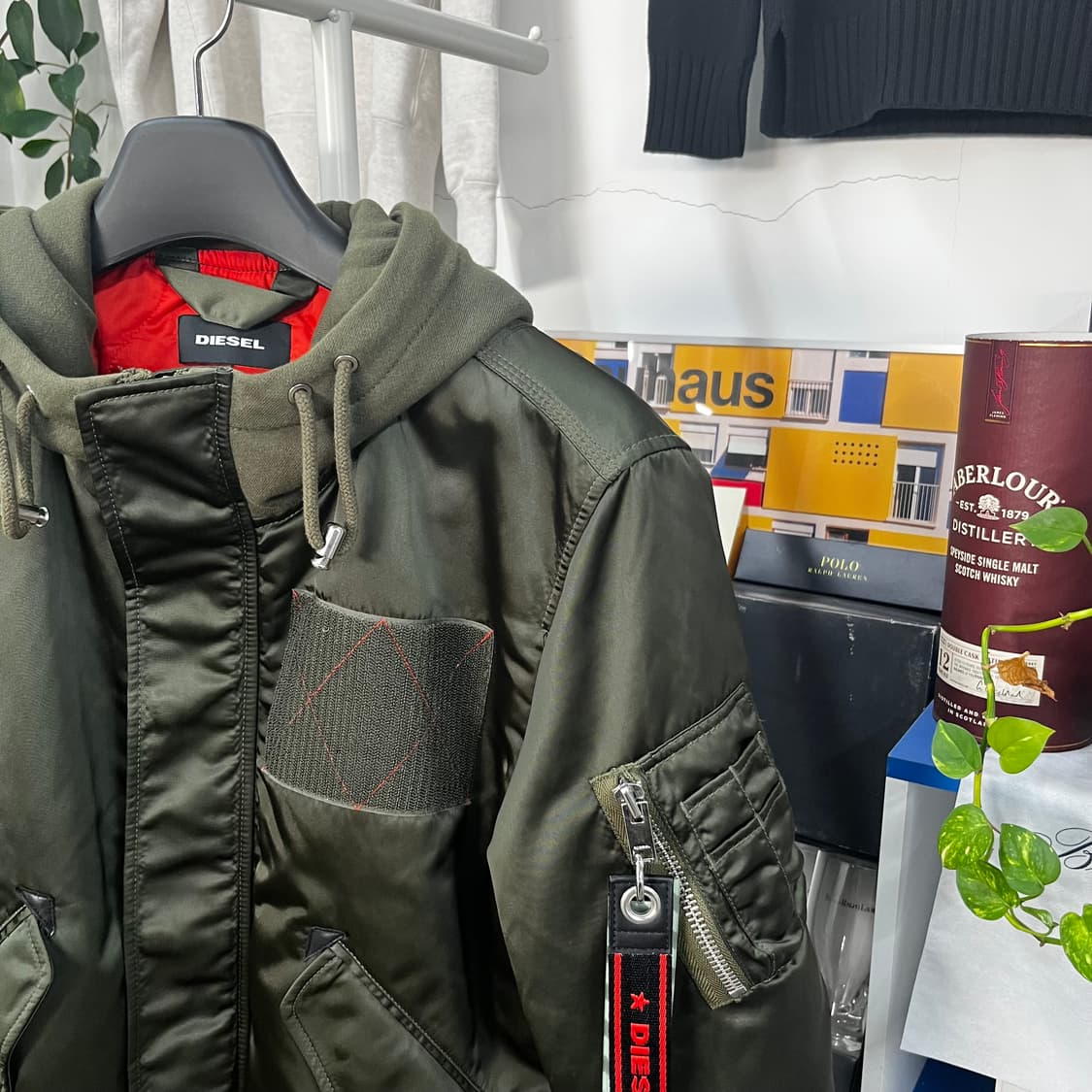 디젤 Ma-1 레이어드 야상 자켓 M 상품이미지3