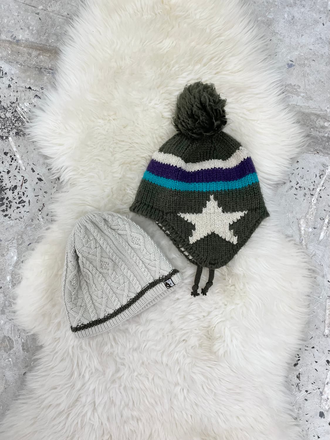 JPN 짜임 패치 비니 상품이미지2