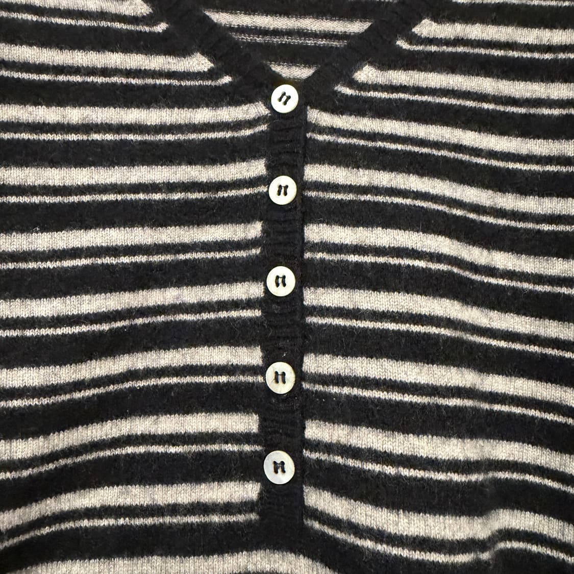 일본빈티지 캐시미어 100% 단가라 브이넥 니트 L 상품이미지5