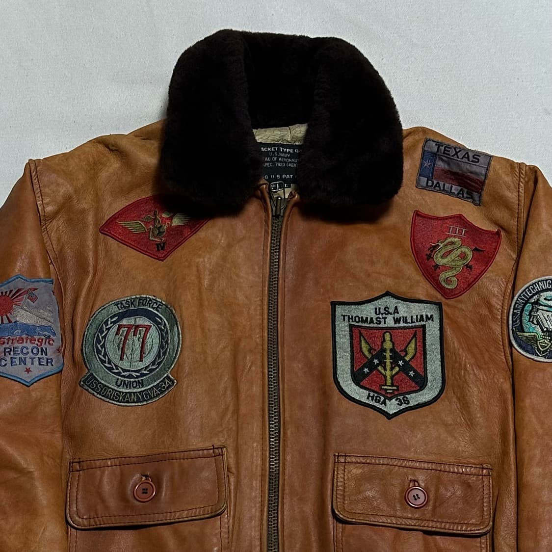 XL U.S. NAVY  G-1 레더 자켓 상품이미지1