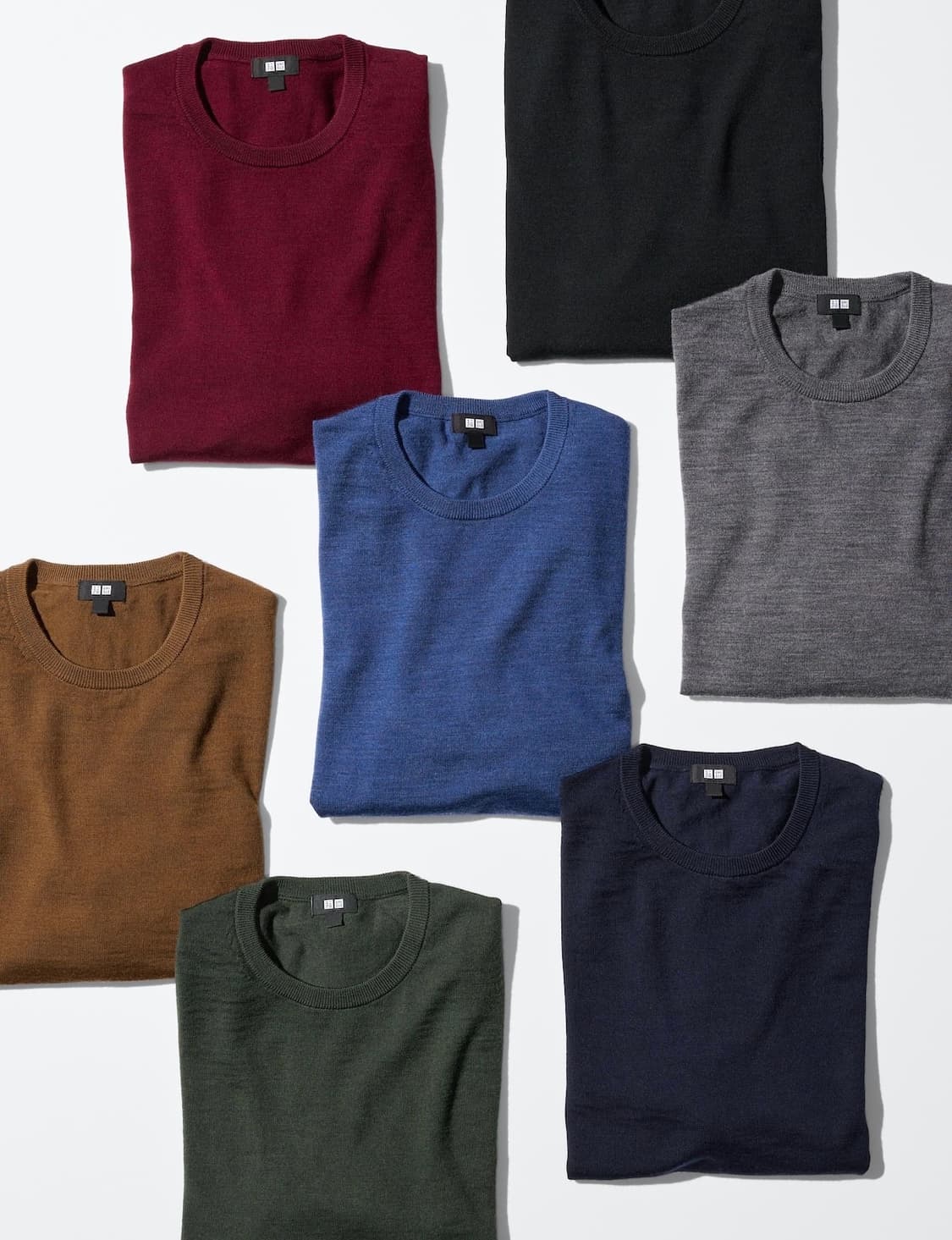 유니클로 메리노 크루넥 스웨터 그레이 상품이미지2