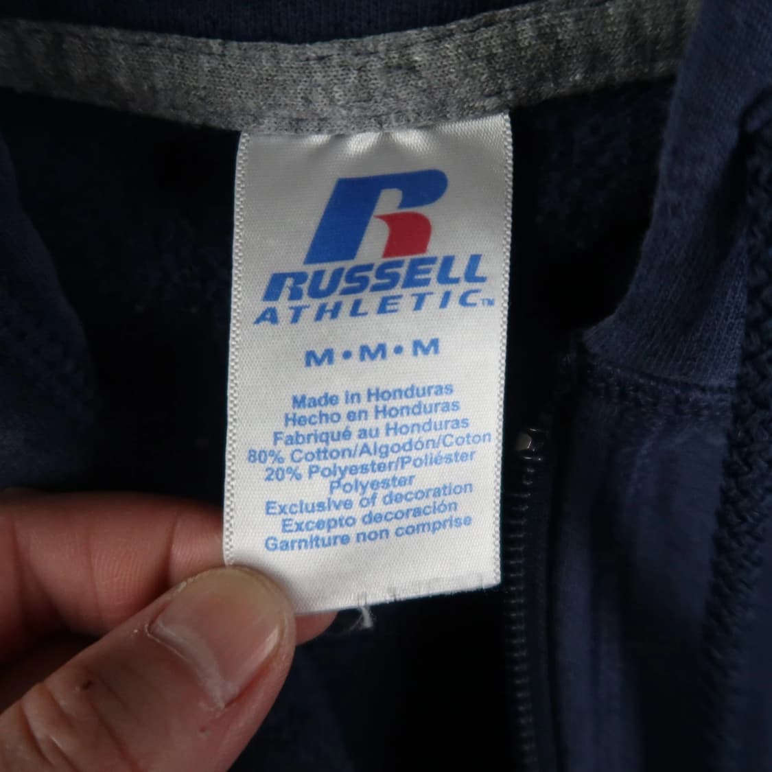러셀 애슬레틱 스웻 후드집업 네이비 상품이미지5
