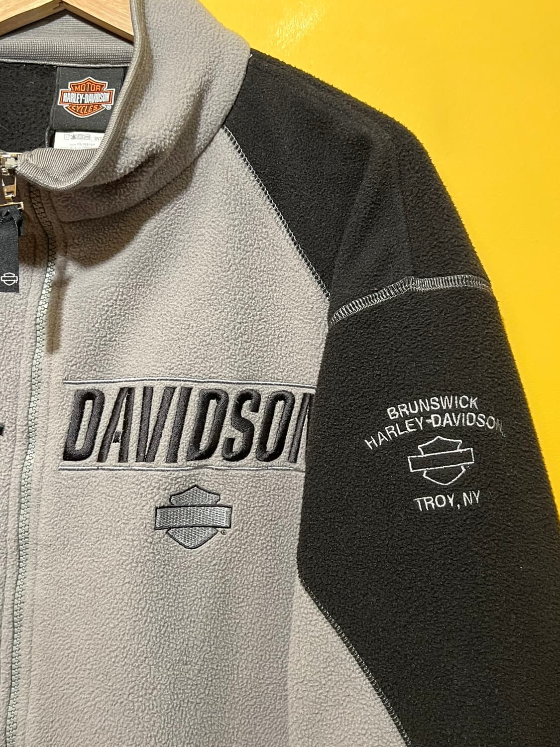 [XL] 할리데이비슨 클래식 로고 배색 플리스 자켓 상품이미지2