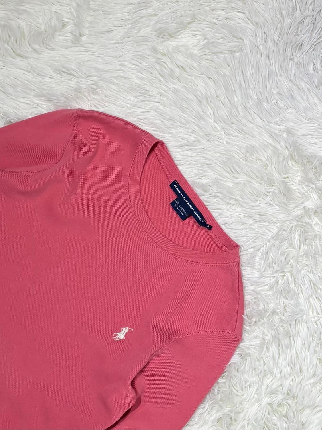 폴로랄프로렌 화이트포니 베이비핑크 롱슬리브 상품이미지4