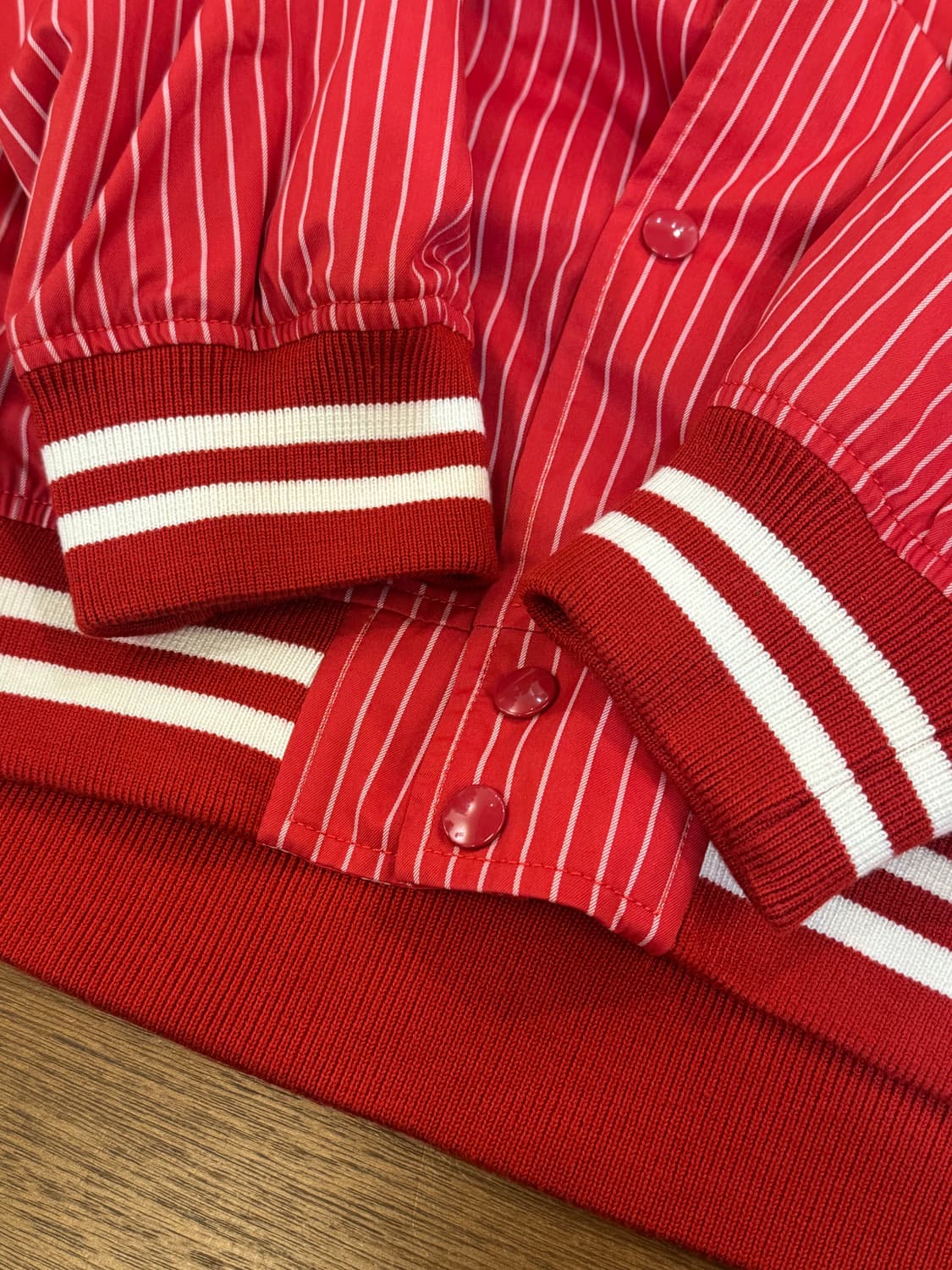 [XL] 슈프림 x 꼼데가르송 셔츠 리버시블 바시티 자켓 레드  상품이미지9