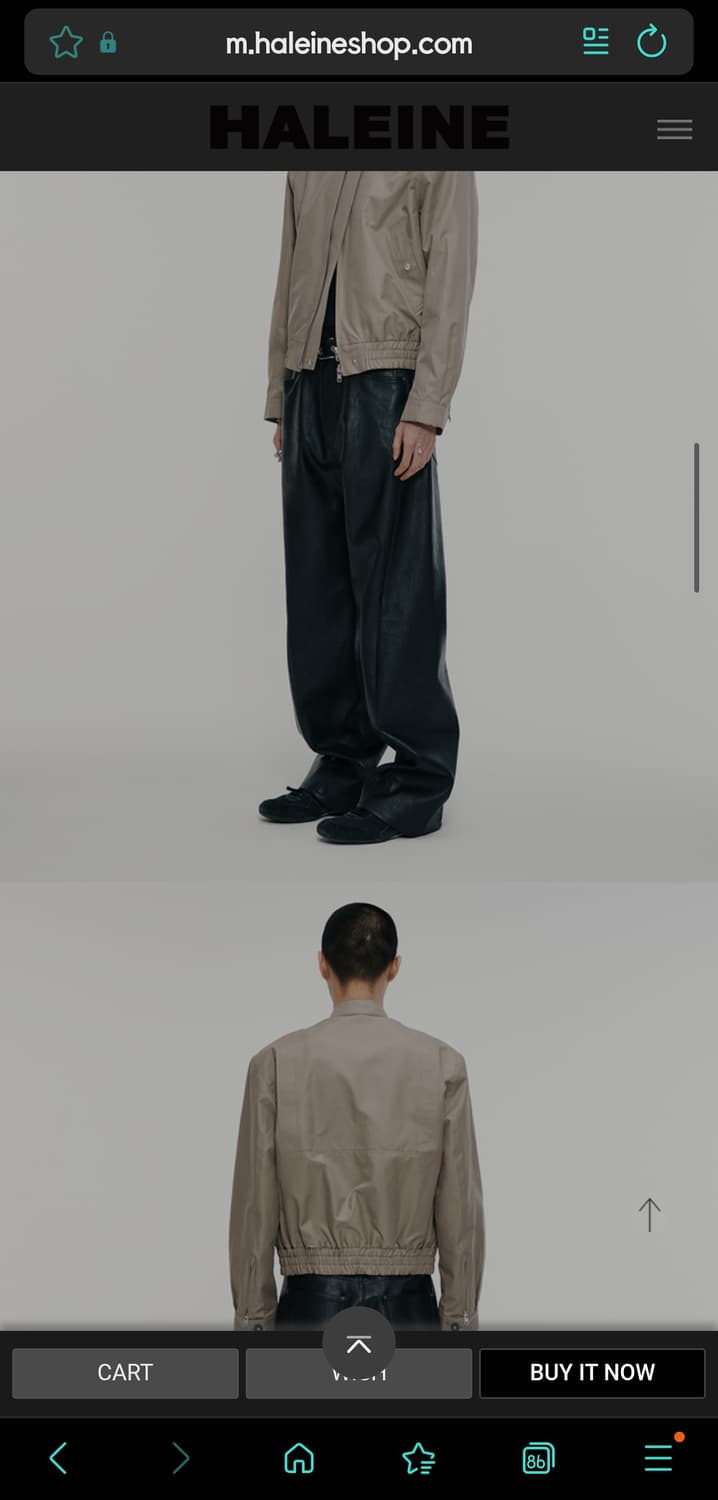 (1) 알렌느 3D 코튼 바이커 블루종 상품이미지3