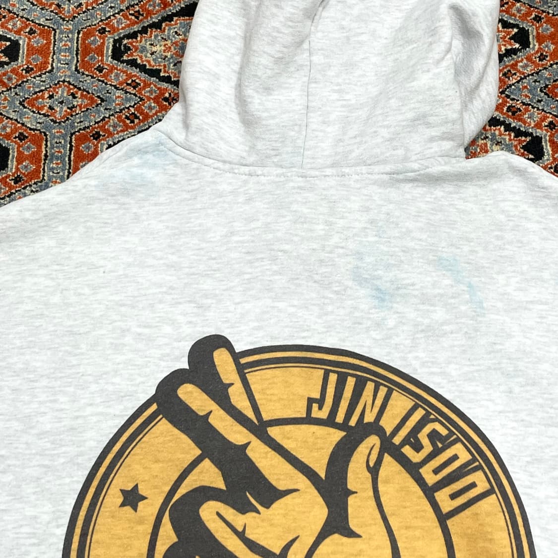 아슬레저랩 라이트그레이 기모 후드티셔츠 남성XL 상품이미지5