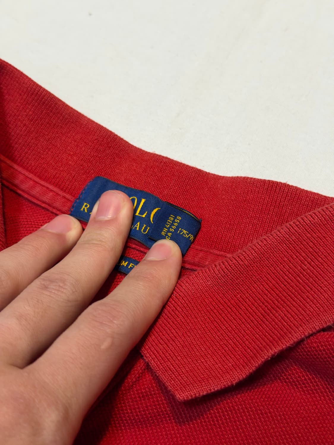 폴로 랄프로렌 빅포니 치프키프 반팔 카라티 레드 상품이미지3