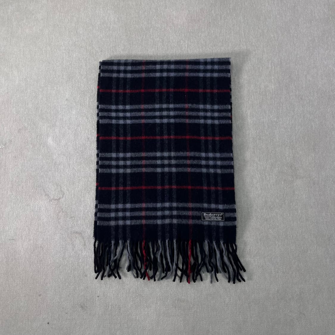 버버리 노바체크 램스울 네이비 머플러 상품이미지2