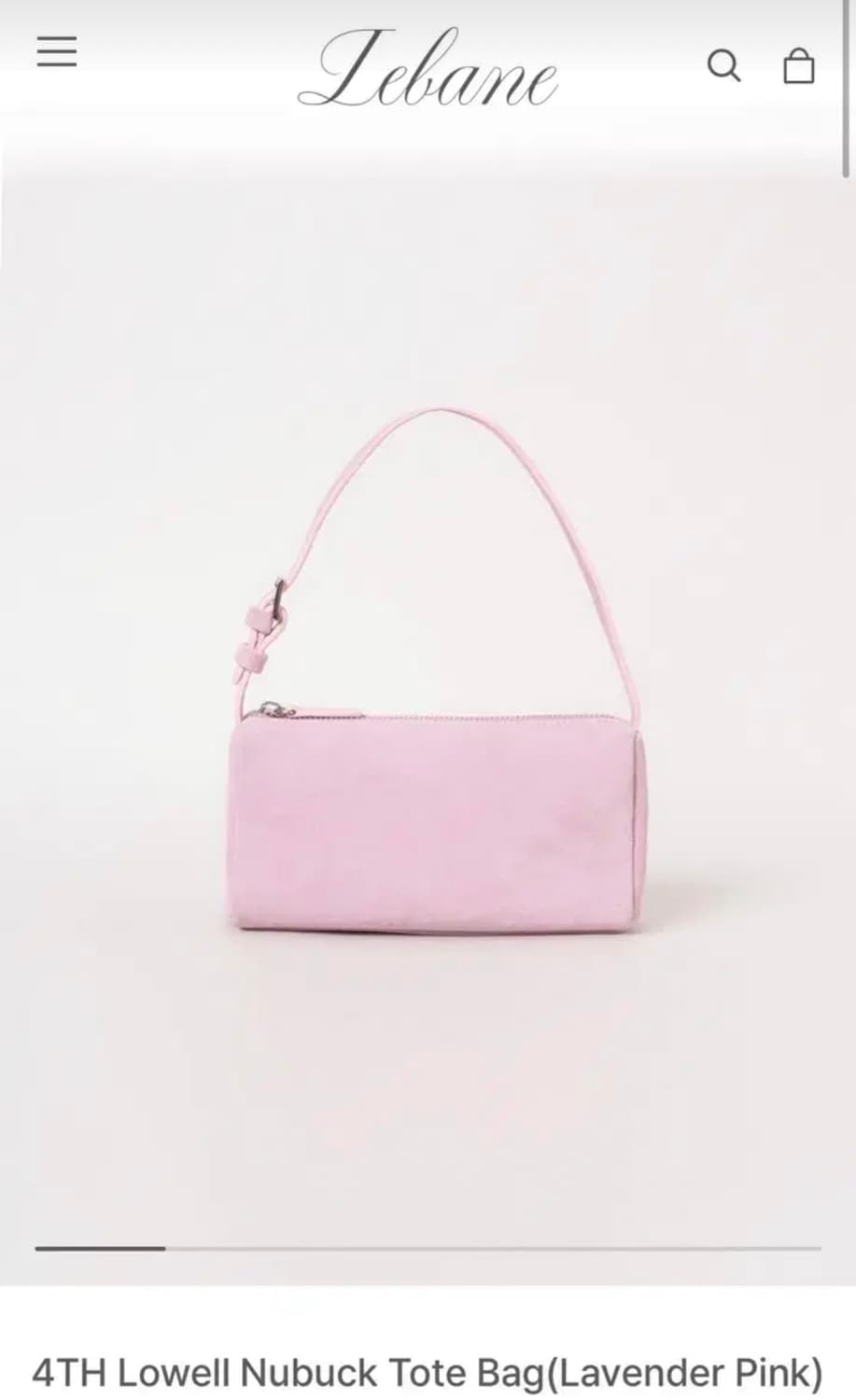 르베인 lowell nuback tote bag 라벤더핑크 상품이미지2