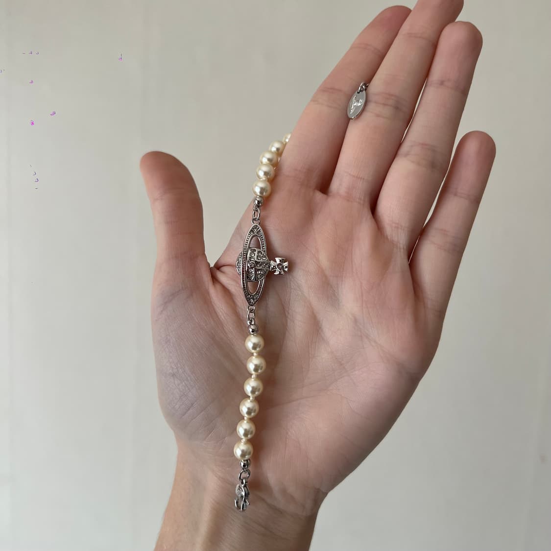 비비안웨스트우드 미니 바스릴리프 진주 팔찌 상품이미지3